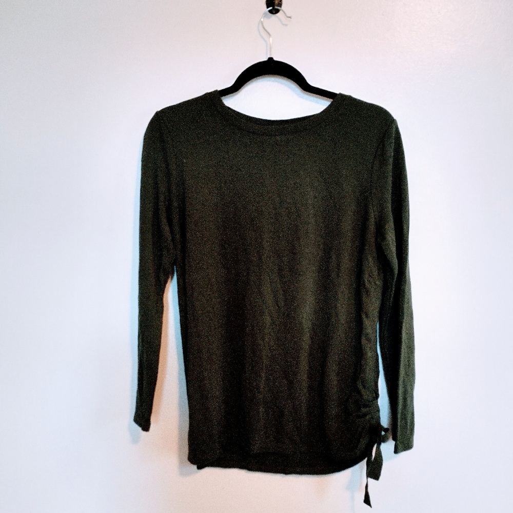 Ann Taylor long sleeve ruched top medium